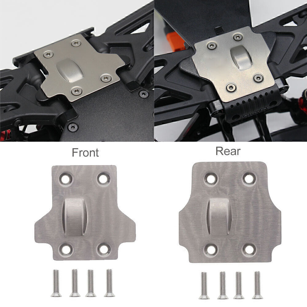 Steel Front+Rear Chassis Skid Plate Set For 1/8 Arrma Kraton Outcast Talion Rc