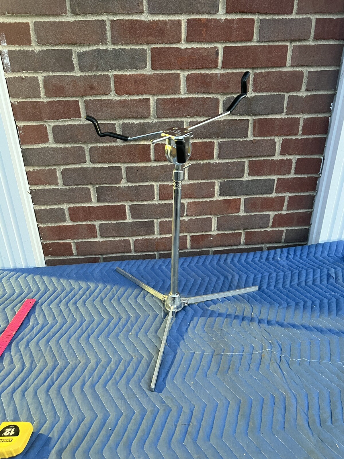 Vintage 50s Slingerland Snare Drum Stand Adjustable Flat Bottom Percussion