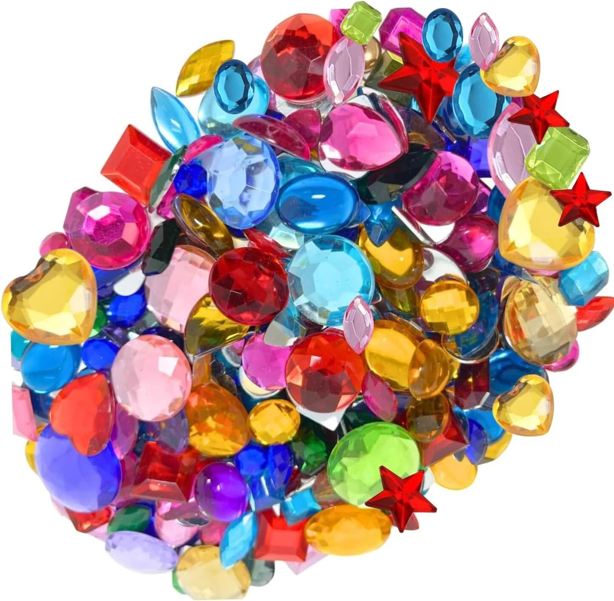 Mixed Acrylic Gemstones Gems Jewels Craft Embellishments Cards 100g 250g