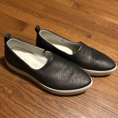 Ecco 6 Gillian Slip On Sneakers Women s Comfort Shoes Crackled Pebbled Leather