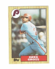Greg Gross Philadelphia Phillies OF #702 Topps 1987 #Baseball Card