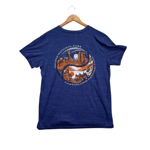 Repreve Herren T-Shirt Heather Blue Arches National Park Canyonlands Utah XL LESEN - Bild 2 von 6