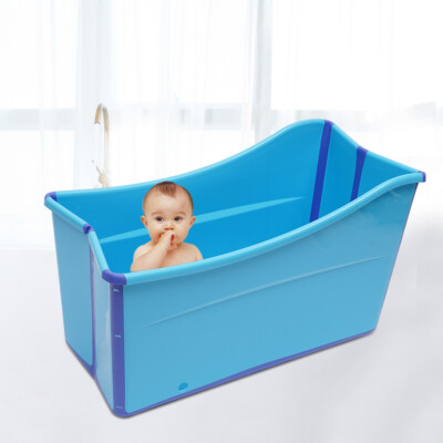 Produktbild von TRIEBAN Faltbare Badewanne Erwachsene Kinder Sauna Bad Klappbadewanne Wanne Mobile Für Erwachsene Und Kinder Wanne Spa Badesauna Klappbadewanne Wanne Faltbare Badewanne Kinder 100cm Blau