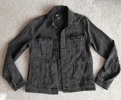 washed out black denim jacket