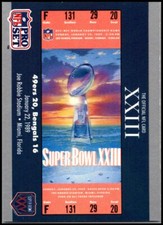 1990 Pro Set Super Bowl Ticket Replica #23 SB XXIII FREE SHIPPING!