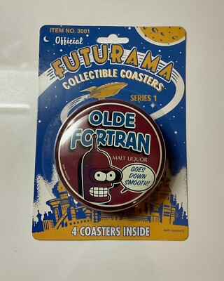 Set of 4 Futurama Drink Coasters Olde Fortran Series 1