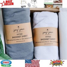 100 Jersey Cotton Bassinet Fitted Sheets   2 Pack for Chicco  Bjorn