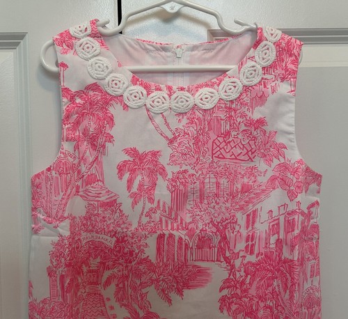 NWT Lilly Pulitzer Little Lilly Classic Shift PB Anniversary Toile Sz 8 Freeship - Picture 2 of 12