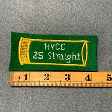 Vintage HVCC 25 Straight Shotgun Felt Patch Skeet Trap Clay Pigeon Shooting E6