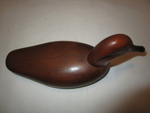 Vintage Jim Harkness Hand Carved Green Winged teal Wood Duck Figure Canada 198O - Picture 7 of 9