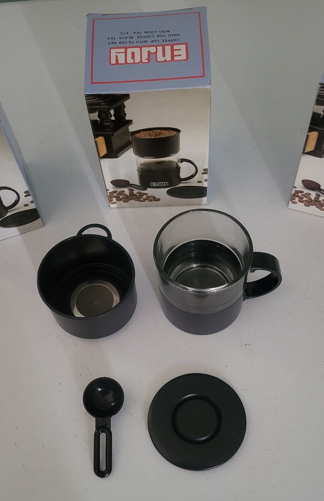 ENJOY ONECUP COFFEE/TEA MAKER by Nouedad, W/Filter Net,Vintage NIB