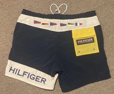 Vintage 90s Mens Medium Tommy Hilfiger Sailing Gear Swim Trunks Board Shorts