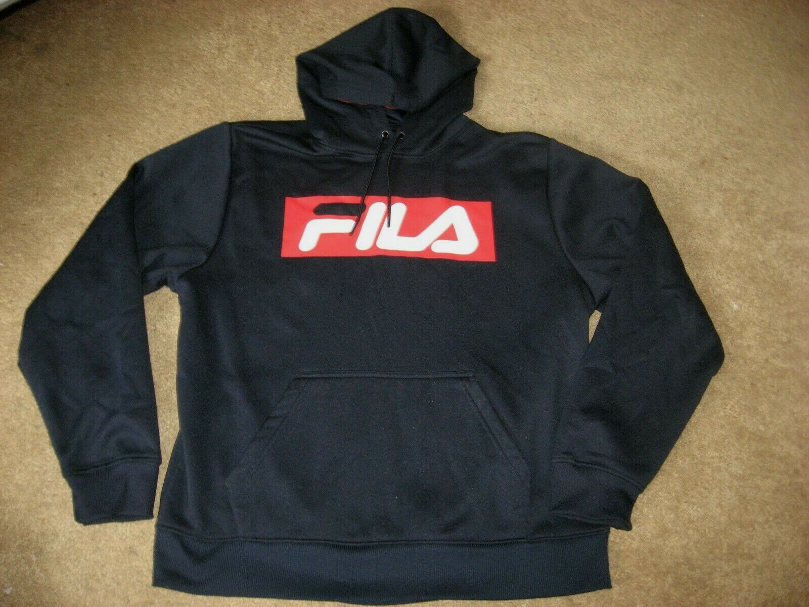 Felpa con cappuccio uomo Navy FILA grande