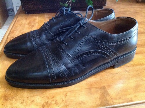 Kenneth Cole Herren Freizeit Elegant Schnürung Budapester Hergestellt in Italien Schwarz Größe 12 - Bild 1 von 12