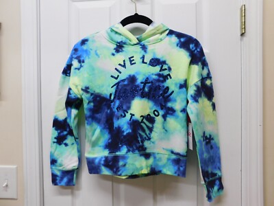 Justice Girls Fleece Hoodie Sweatshirt-Seafoam Mint-Large (12/14