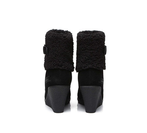 AUSTRALIAN SHEPHERD® UGG Boots Sheepskin Wool Women Wedge Ankle Boots Joanna - Picture 29 of 30