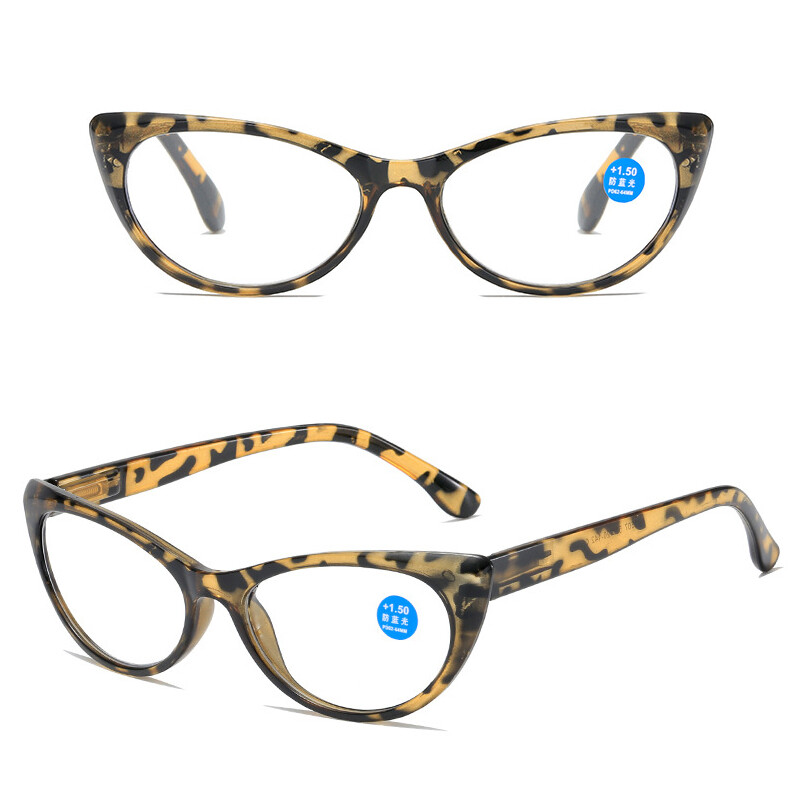 Cat Eye Anti-Blue Light Reading Glasses Spring Hinge Readers Women +1.0~+4.0