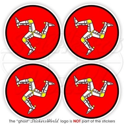 Sticker Casque Isle Of Man TT - Triskelion Manx 50mm - Neuf, Autocollant Moto