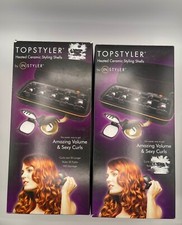 2 TopStyler by InStyler Heated Ceramic Styling Shells Hair Curlers with Case