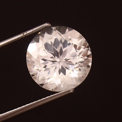 Natural Marvelous Ceylon  White Sapphire Round Cut Loose Gemstone 9x9 MM