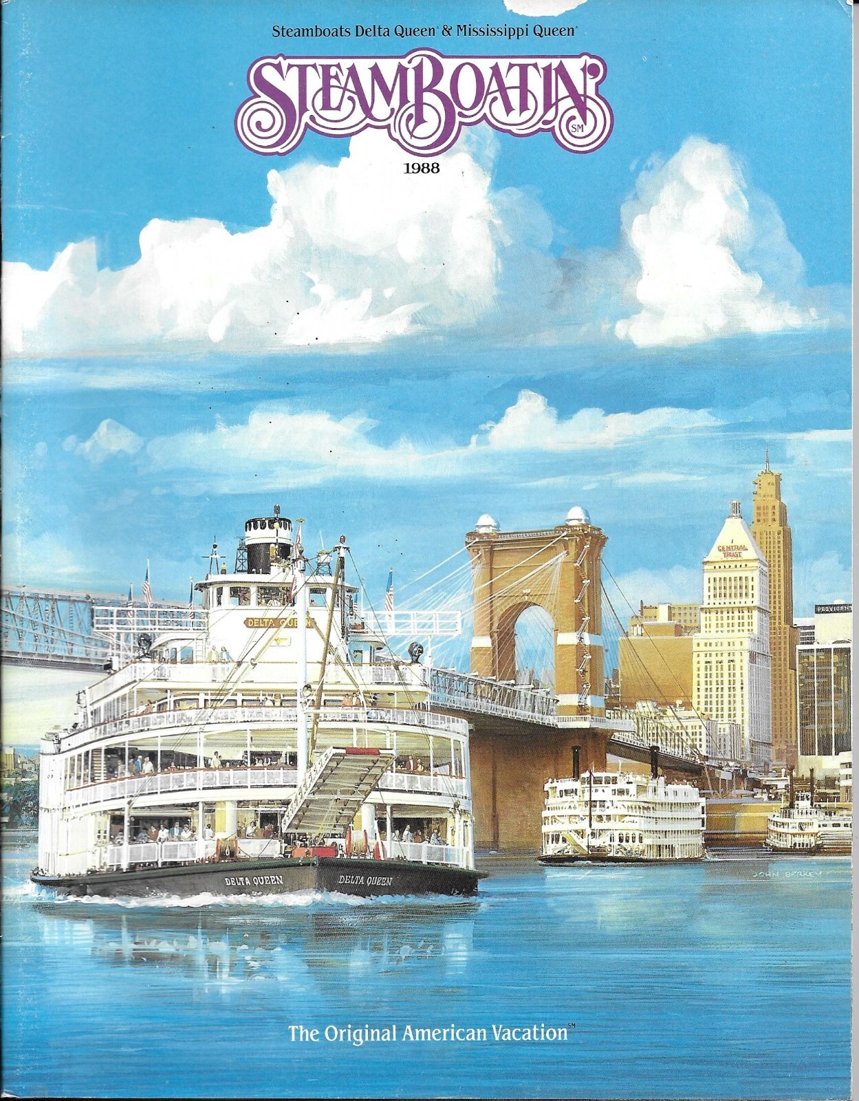 Steamboats 1988 Delta Queen, Mississippi Queen Travel Guide Brochure eBay
