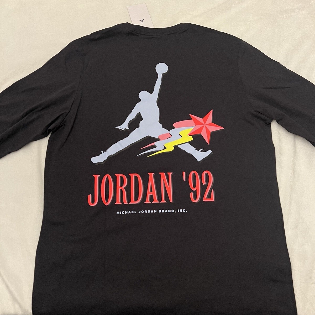 Nike Air Jordan Barcelona 1992 Long Sleeve T-Shirt Size Nike Air Jordan Barcelona 1992 Long Sleeve T-Shirt Size