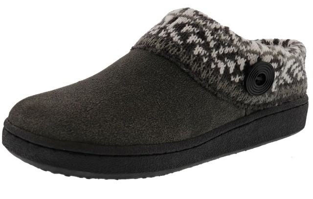 clarks women's knit collar clog slipper