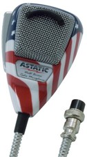 Astatic 636L-FLAG CB Radio Noise Cancelling Microphone 4-Pin - Stars 'n Stripes
