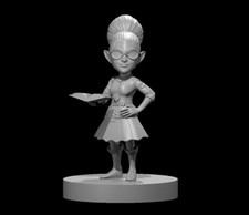 Gnome Female Accountant Wizard 28mm Scale DND D D Wargame Tabletop Mini