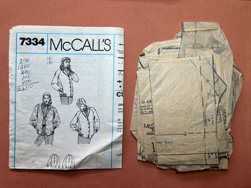 McCall's Pattern 7334 Misses Jacket and Detachable Collar Size 12 Cut Complete - Picture 3 of 3