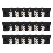 - 12 Fibers LC to LC Duplex Multi-Mode Fiber Patch Panel with 6 pcs LC/LC UPC...