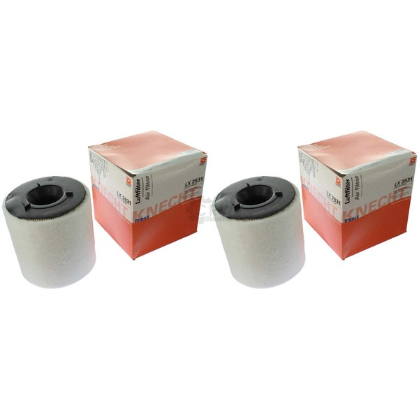 2X Mahle / Knecht LX 2831 Luftfilter Filter Air-image