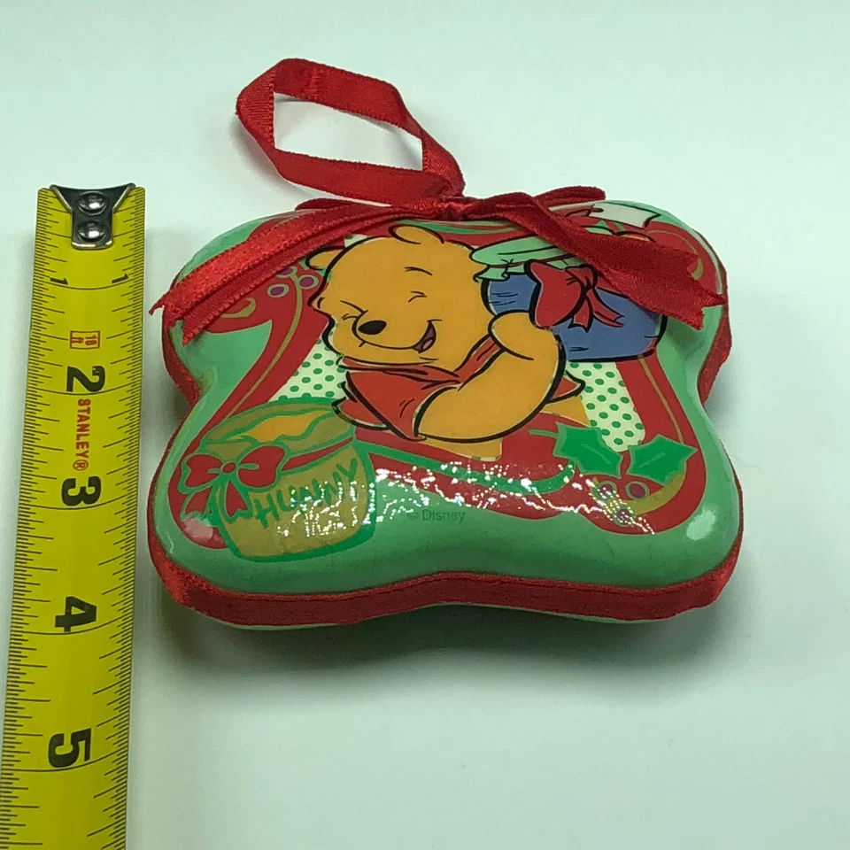 Figura de colección Winnie Pooh adorno de Navidad Walt Disney cinta de vacaciones B1 Foto 3 de 4