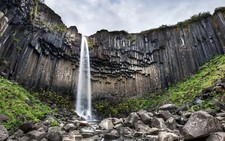 Landscape nature iceland waterfall nordic Custom Gaming Mat Desk