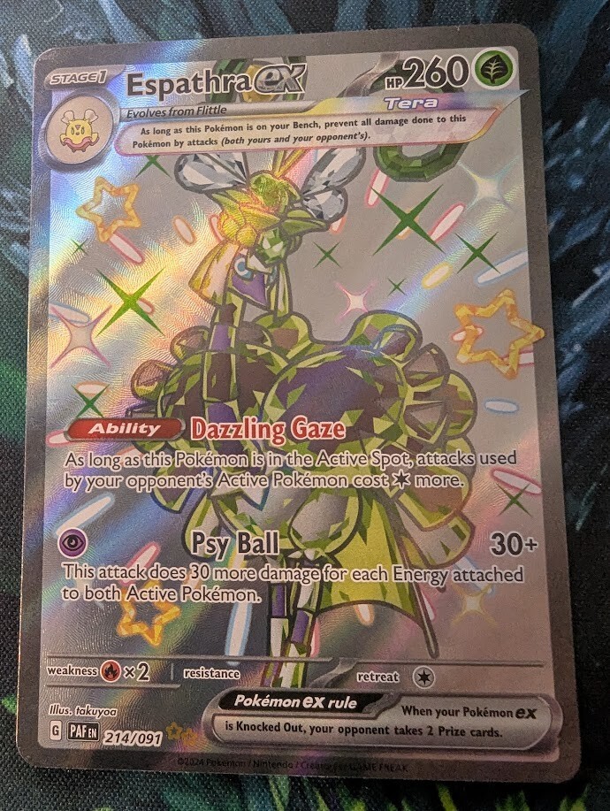 Espathra ex 214/091 NM Pokemon Card