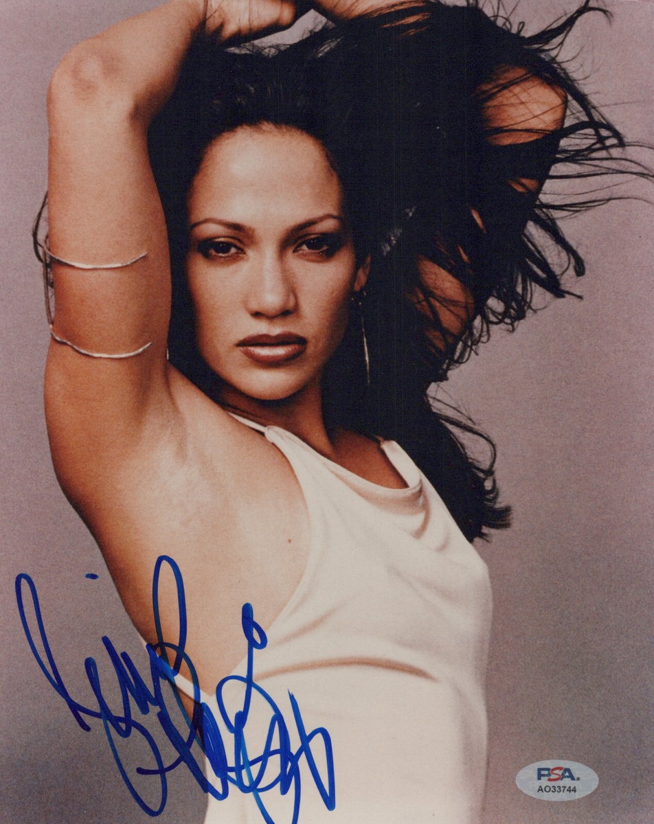 【お値段交渉可】Jennifer Lopez 直筆サイン入りフォト Actress Jennifer Lopez 4x6 Photo Picture w/ Facsimile Autograph