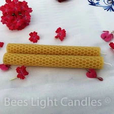 Honeycomb Taper Candles / Natural Beeswax Candle / Candelabra / Bees Wax Tapers