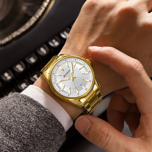 CURREN Men Quartz Watch Brand Male Steel Wristwatch Casual Business Analog Watch - Picture 7 of 22