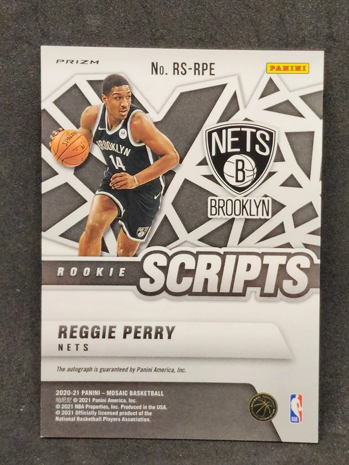 2020-21 Panini Mosaic Reggie Perry Rookie Scripts Red Wave Prizm Auto #RS-RPE - Image 2 of 2