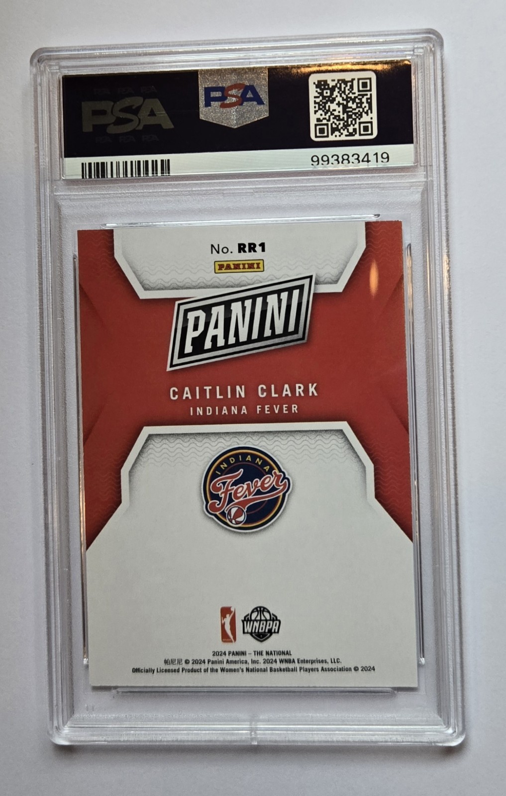 Panini 2024 National Convention Caitlin Clark Rated Rookie Foil RC #RR1 PSA 9 view 2
