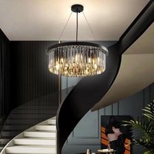 Luxury Round K9 Crystal Chandelier E14 Crystal Lamp for Bedroom,hallway (60 Cm)