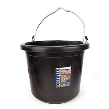 Fortiflex Flat-Back Bucket 6 Gallon Black