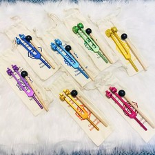 Tuning Fork Chakra Set for Healing, 7 PCS Color Weighted Tuning Forks