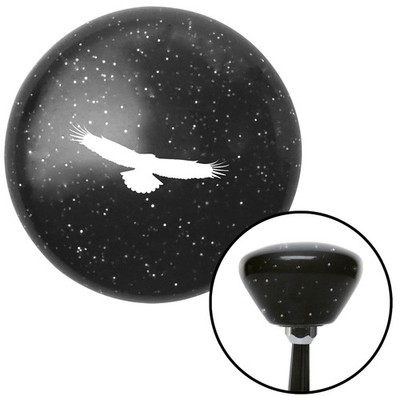 White Eagle Black Retro Metal Flake Shift Knob w/ M16x1.5 Insert Shifter Auto