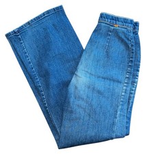 Vtg 70s Womens Levi s Orange Tab Hippie High Rise Flared Wide Jeans 25 Waist