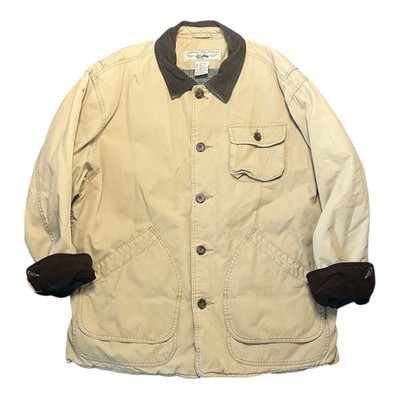 Vintage Gap Jacket Mens L Canvas Flannel Lined Chore Barn Field Coat Warm Tan