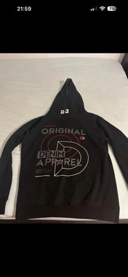 FSBN Herren Hoodie Kapuzenpullover Schwarz Baumwolle Gr. L Logo Print