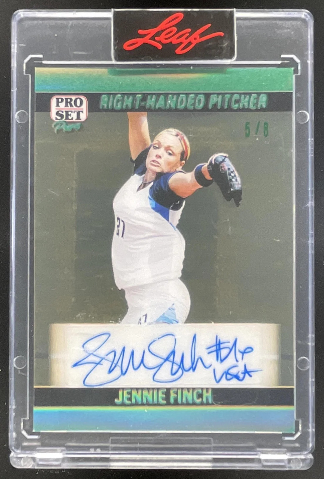 2023 Leaf Pro Set Pure Autograph #90-JF1 Jennie Finch Auto /8