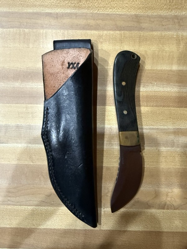 Custom Gillespie Skinning Knife D2 Steel Blade Micarta Handle Hunting Knife