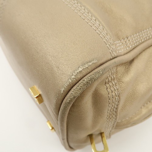 LOEWE Anagram Amazona 28 Nappa Leather Hand Bag Gold Authentic Used F/S - Picture 13 of 24